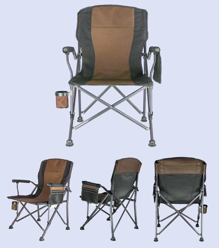 Chaises pliantes se pliantes de camping en métal de l'apesanteur portative et rangeable de tissu se reposant et menteur du tuyau d'acier 600d