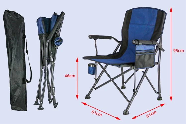 Chaises pliantes se pliantes de camping en métal de l'apesanteur portative et rangeable de tissu se reposant et menteur du tuyau d'acier 600d