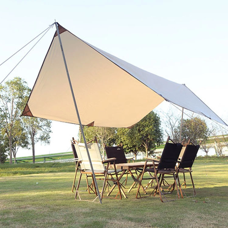 Bruit imperméable campant du polyester 210t de camping de plage de tente de Sun de nuance protégeant du vent d'abri vers le haut des abris de Sun