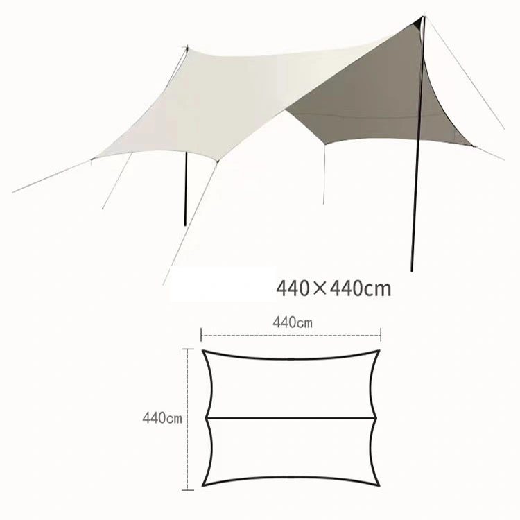 Bruit imperméable campant du polyester 210t de camping de plage de tente de Sun de nuance protégeant du vent d'abri vers le haut des abris de Sun