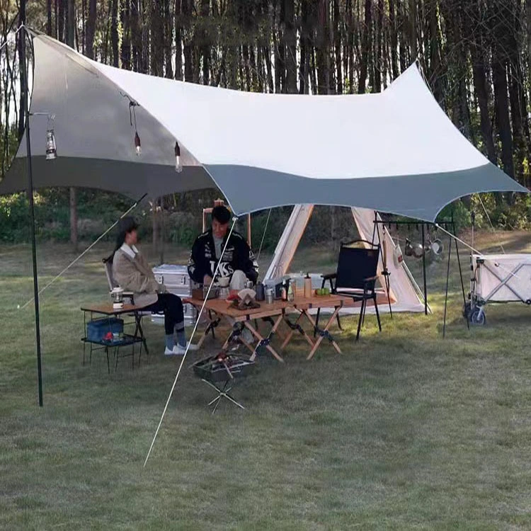 Bruit imperméable campant du polyester 210t de camping de plage de tente de Sun de nuance protégeant du vent d'abri vers le haut des abris de Sun
