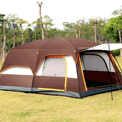 Unité centrale d'Oxford 210D de polyester enduisant la famille extérieure de couche de grande tente imperméable vivant la tente de camping de 8 personnes