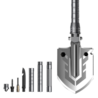 Poids léger carré de pelle extérieure multifonctionnelle à acier au manganèse pliable