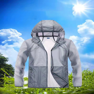 Habillement Sun à l'épreuve de peau de la résistance à l'eau 96% de lumière d'Upf 50+ de protection UV à séchage rapide en nylon de protection solaire