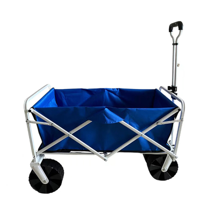 Chariot pliant de salon de chariot pliable à quatre roues solide à jardin de polyester