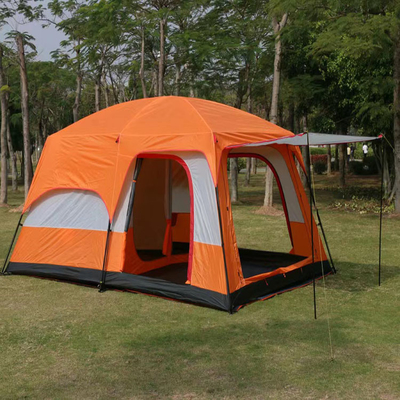 Unité centrale d'Oxford 210D de polyester enduisant la famille extérieure de couche de grande tente imperméable vivant la tente de camping de 8 personnes
