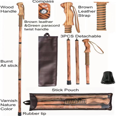 Tailles faites sur commande en bois faites main des cannes 90cm de tête animale