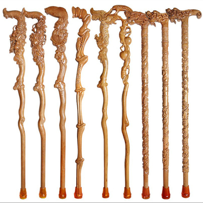Tailles faites sur commande en bois faites main des cannes 90cm de tête animale
