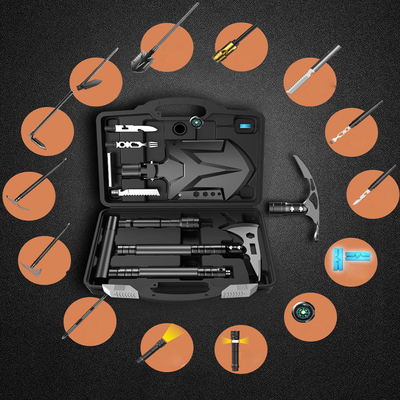 28 dans 1 trousse à outils campante, augmentant la trousse à outils militaire de survie