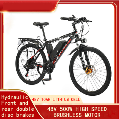 Vélo électrique mou 60km, cycle électrique de batterie au lithium de cadre de queue de lithium de 13Ah 48V