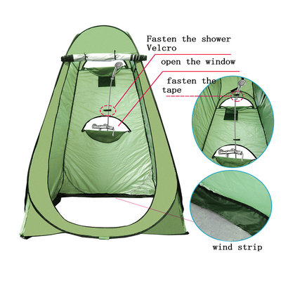 Type de attache droit tente changeante 1.9m de douche de camping