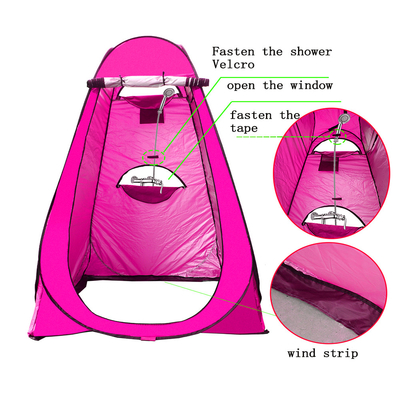 Type de attache droit tente changeante 1.9m de douche de camping