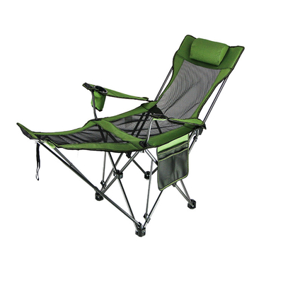 Chaises pliantes campantes s'asseyantes et menteuses en métal rangeable portatif de tissu du tuyau d'acier 600D