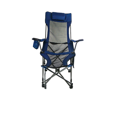 Chaises pliantes campantes s'asseyantes et menteuses en métal rangeable portatif de tissu du tuyau d'acier 600D