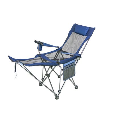 Chaises pliantes campantes s'asseyantes et menteuses en métal rangeable portatif de tissu du tuyau d'acier 600D