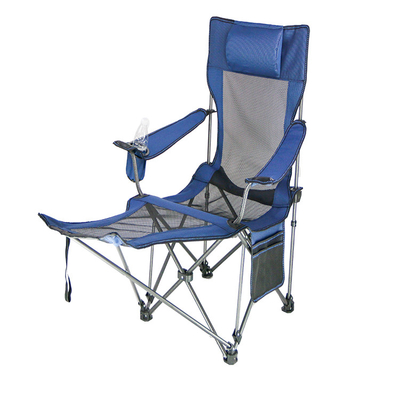 Chaises pliantes campantes s'asseyantes et menteuses en métal rangeable portatif de tissu du tuyau d'acier 600D