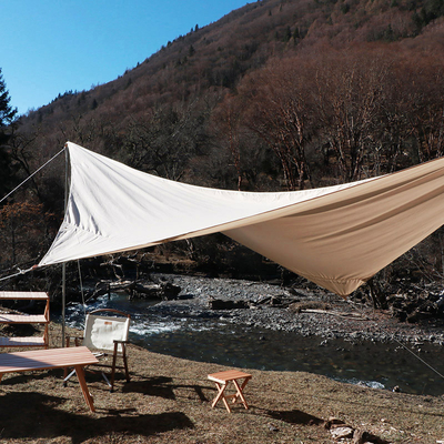L'argent de tuyau de fer a enduit l'abri de Crane Pop Up Beach Cabana Sun de tissu de la corde de vent