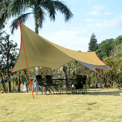 L'argent de tuyau de fer a enduit l'abri de Crane Pop Up Beach Cabana Sun de tissu de la corde de vent