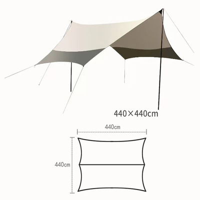 Tente d'abri de Sun de camping de tissu de tente de Sun imperméable avec la corde de vent