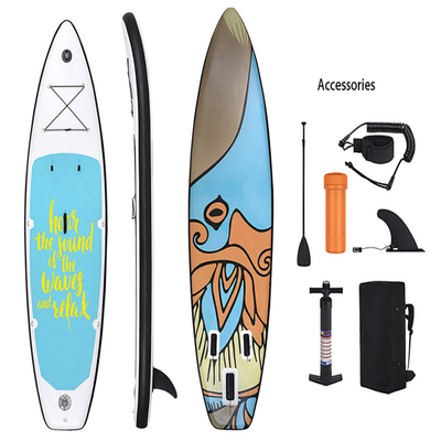 Planche de surf faite sur commande gonflable de support de stockage de planche de surf de NSP avec l'anti glissement Eva Foot Pads